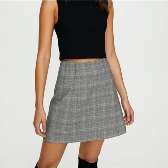 Aritzia Babaton Plaid Hopper Skirt Size 0 - Picture 2 of 2